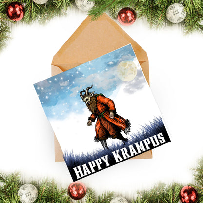 Krampus Christmas Card, Alternative Xmas Card, Krampusnacht, Gothic Christmas Card, Unusual Christmas Card, Non-Traditional Christmas Card