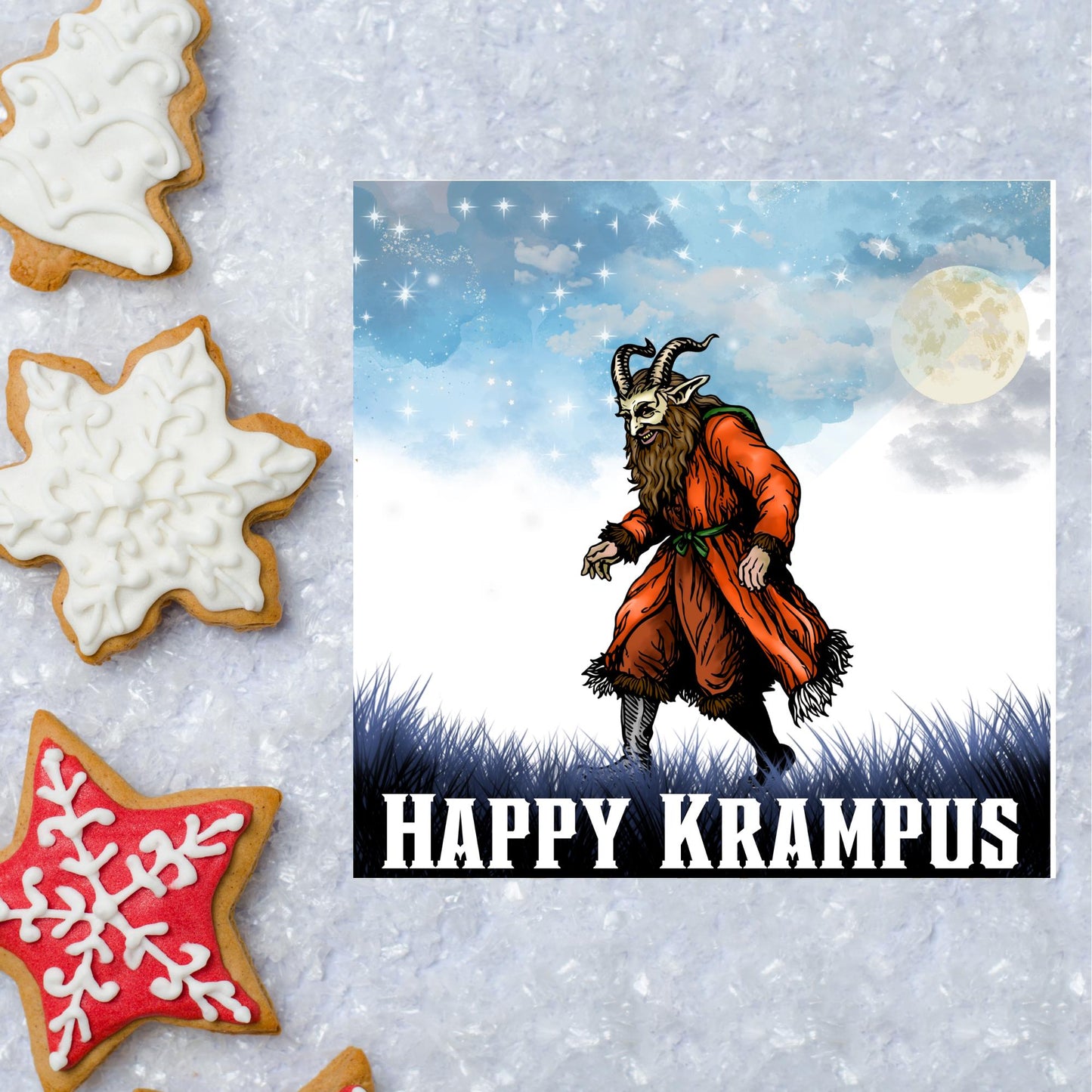 Krampus Christmas Card, Alternative Xmas Card, Krampusnacht, Gothic Christmas Card, Unusual Christmas Card, Non-Traditional Christmas Card