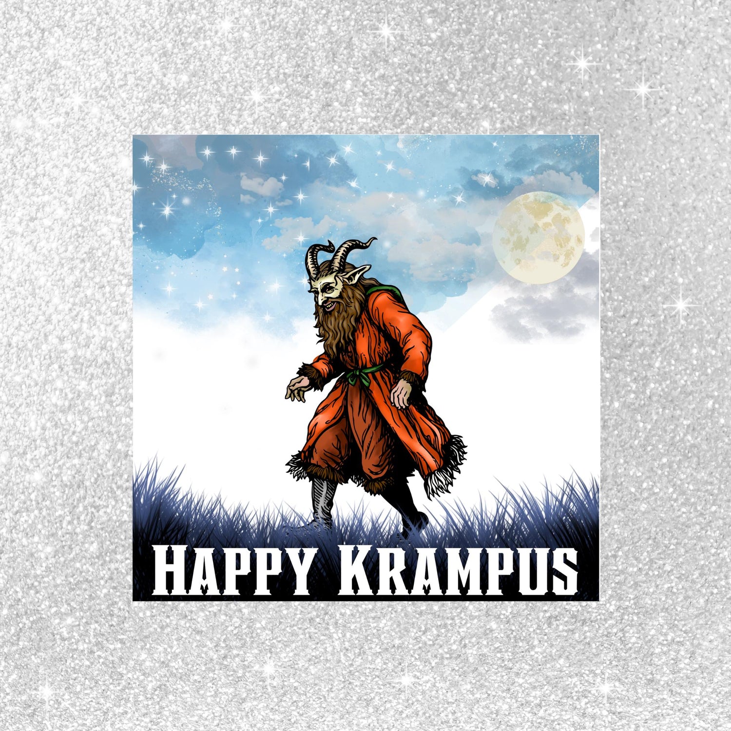Krampus Christmas Card, Alternative Xmas Card, Krampusnacht, Gothic Christmas Card, Unusual Christmas Card, Non-Traditional Christmas Card