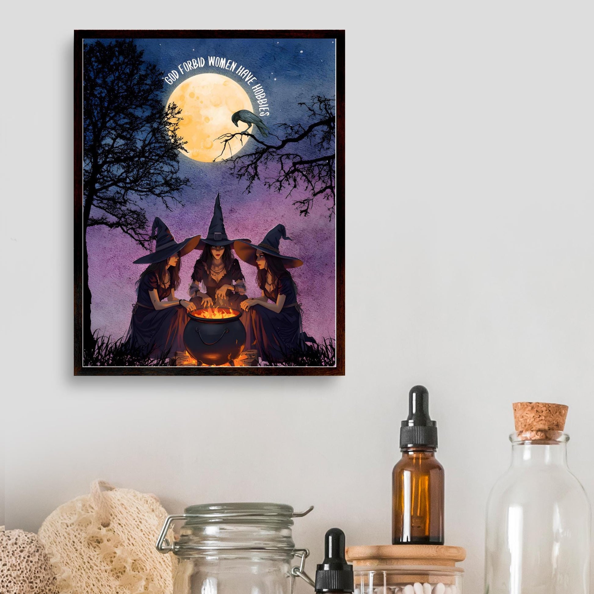 Witchcraft Wall Art, Coven Poster, Quirky Home Decor, Wicca Poster Art, Gothic Print, Home Decor, Witches Art, Gift For Friend, Secret Santa