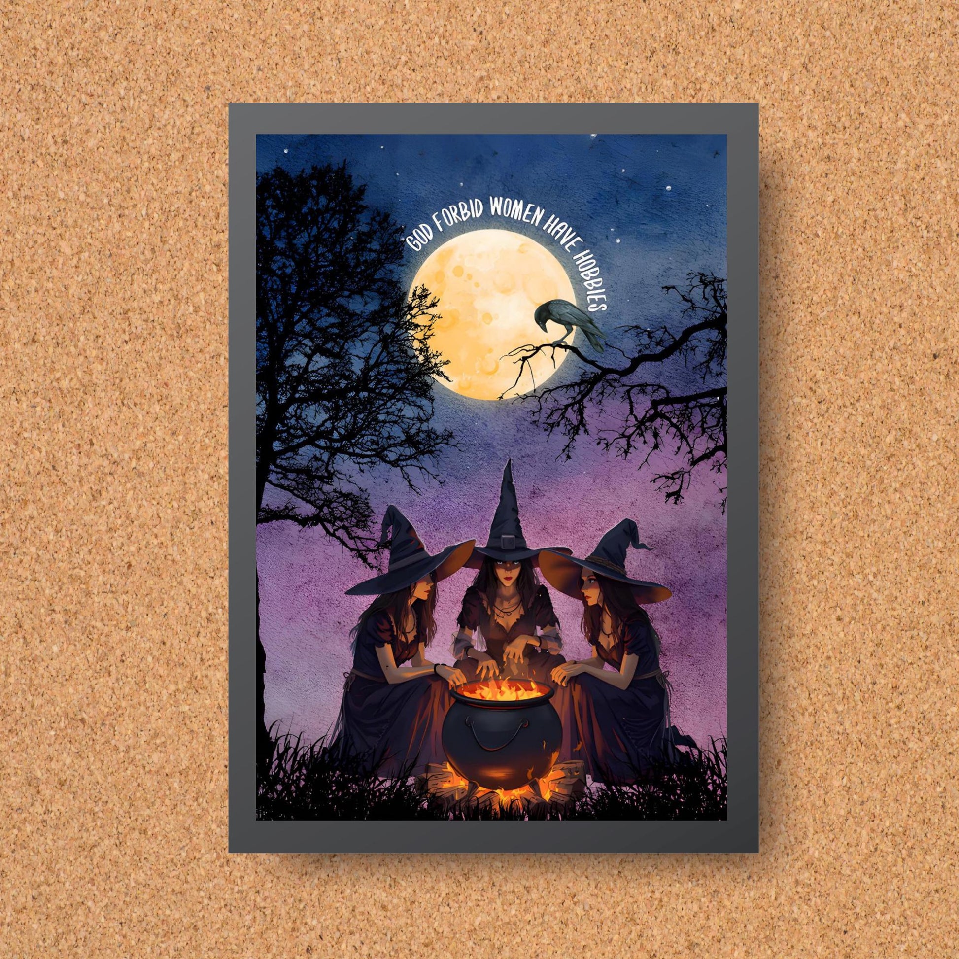 Witchcraft Wall Art, Coven Poster, Quirky Home Decor, Wicca Poster Art, Gothic Print, Home Decor, Witches Art, Gift For Friend, Secret Santa