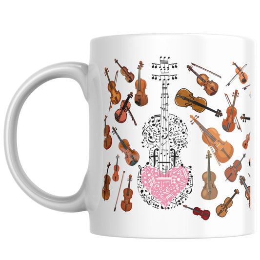 Violin Mug, Mug for Musician, Band Mug, Musical Mug, Music Mug, Gift for Musician, Band Mug, Violinist Gift Mug, Classical Orchestra Gift