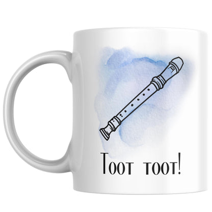 Recorder Mug, Mug for Musician, Band Mug, Music Mug, Gift for Musician, Band Mug, Woodwind Recorder Player Gift Mug, Orchestra Mug