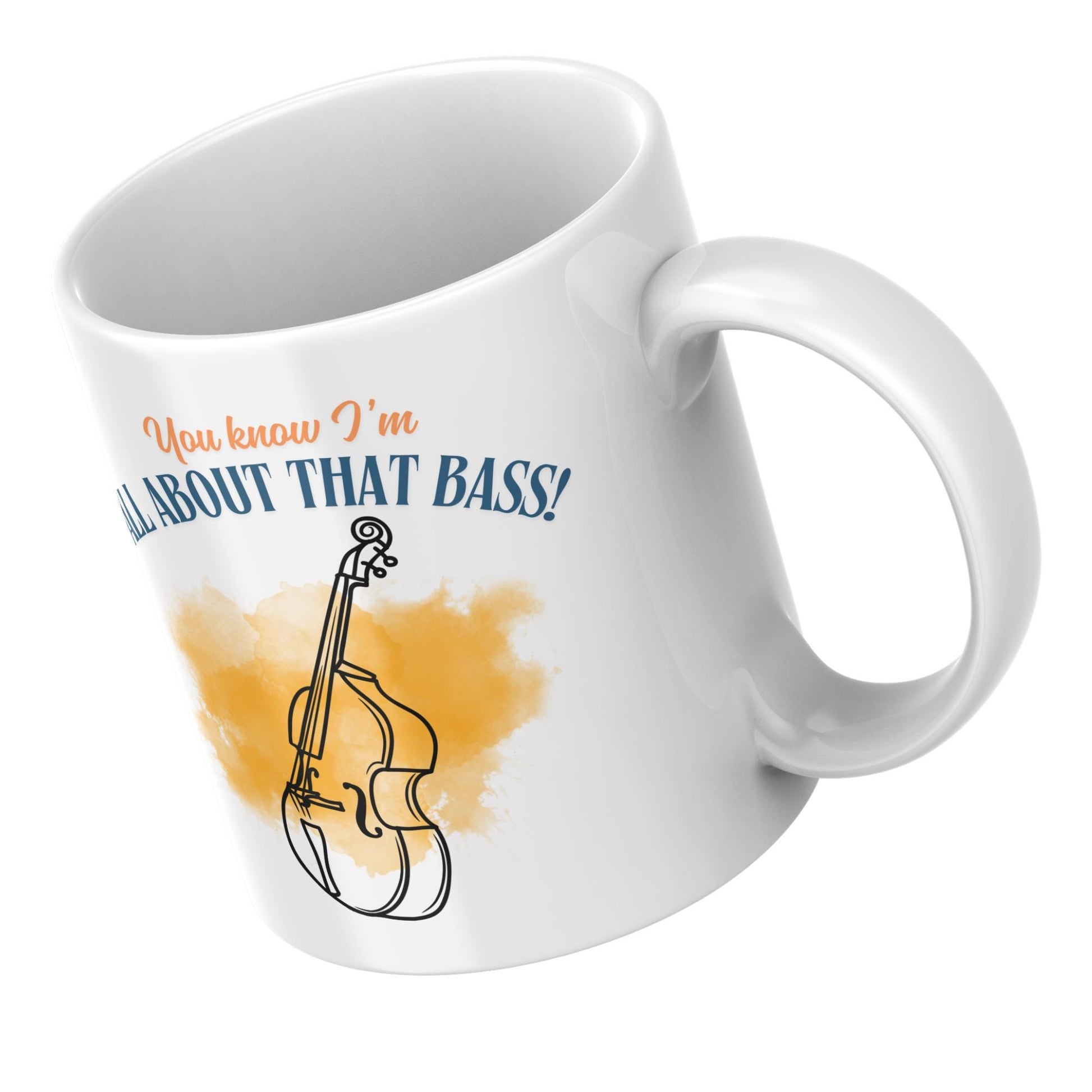 Double Bass Mug, Mug for Musician, Band Mug, Music Mug, Gift for Musician, Band Mug, Bass Player Gift Mug, Strings Mug