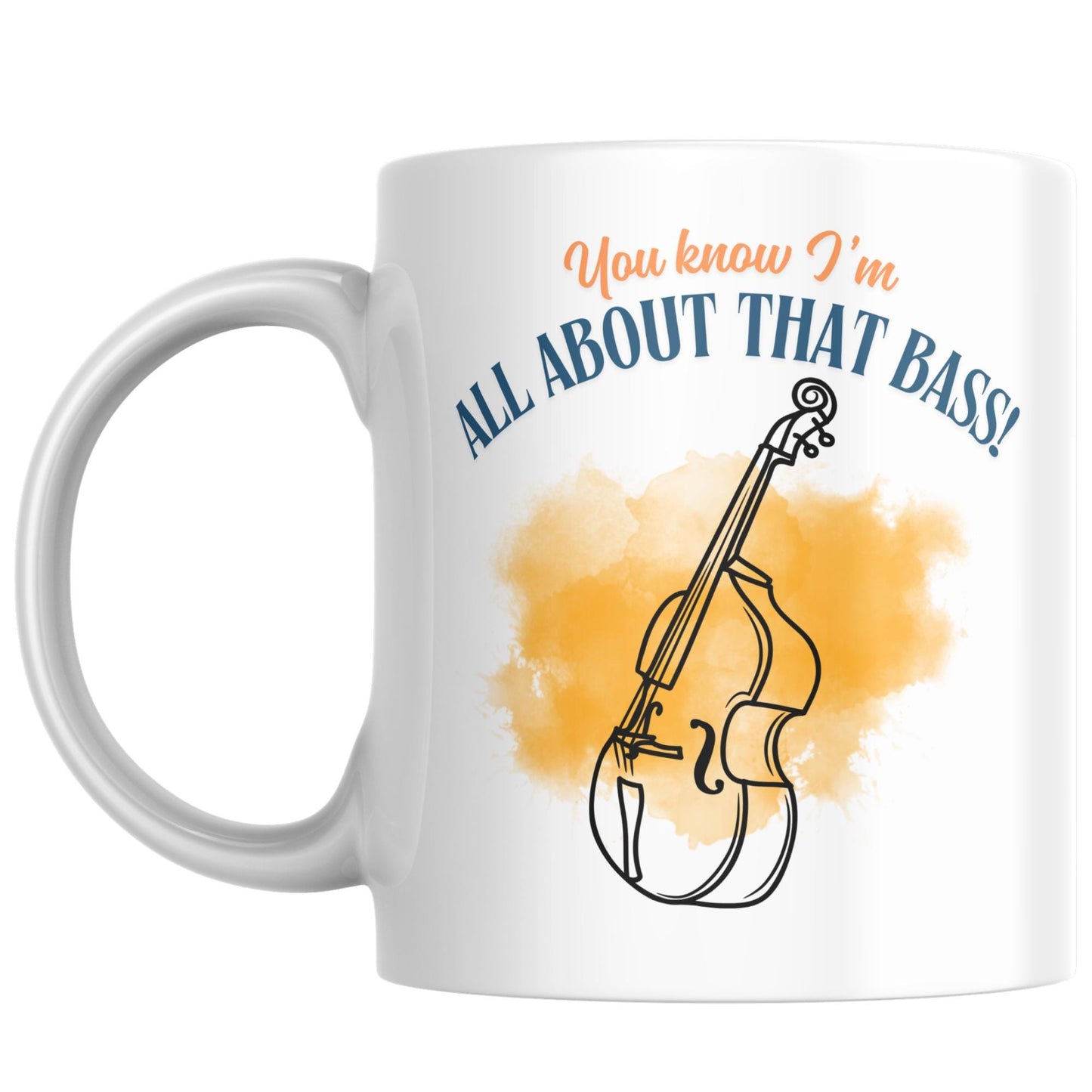 Double Bass Mug, Mug for Musician, Band Mug, Music Mug, Gift for Musician, Band Mug, Bass Player Gift Mug, Strings Mug