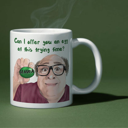 Personalised It's Always Sunny In Philadelphia Mug, Frank Mug, Cult TV Mug, Great Gift Mug For Always Sunny Fans, Egg Mug, Danny Devito Mug