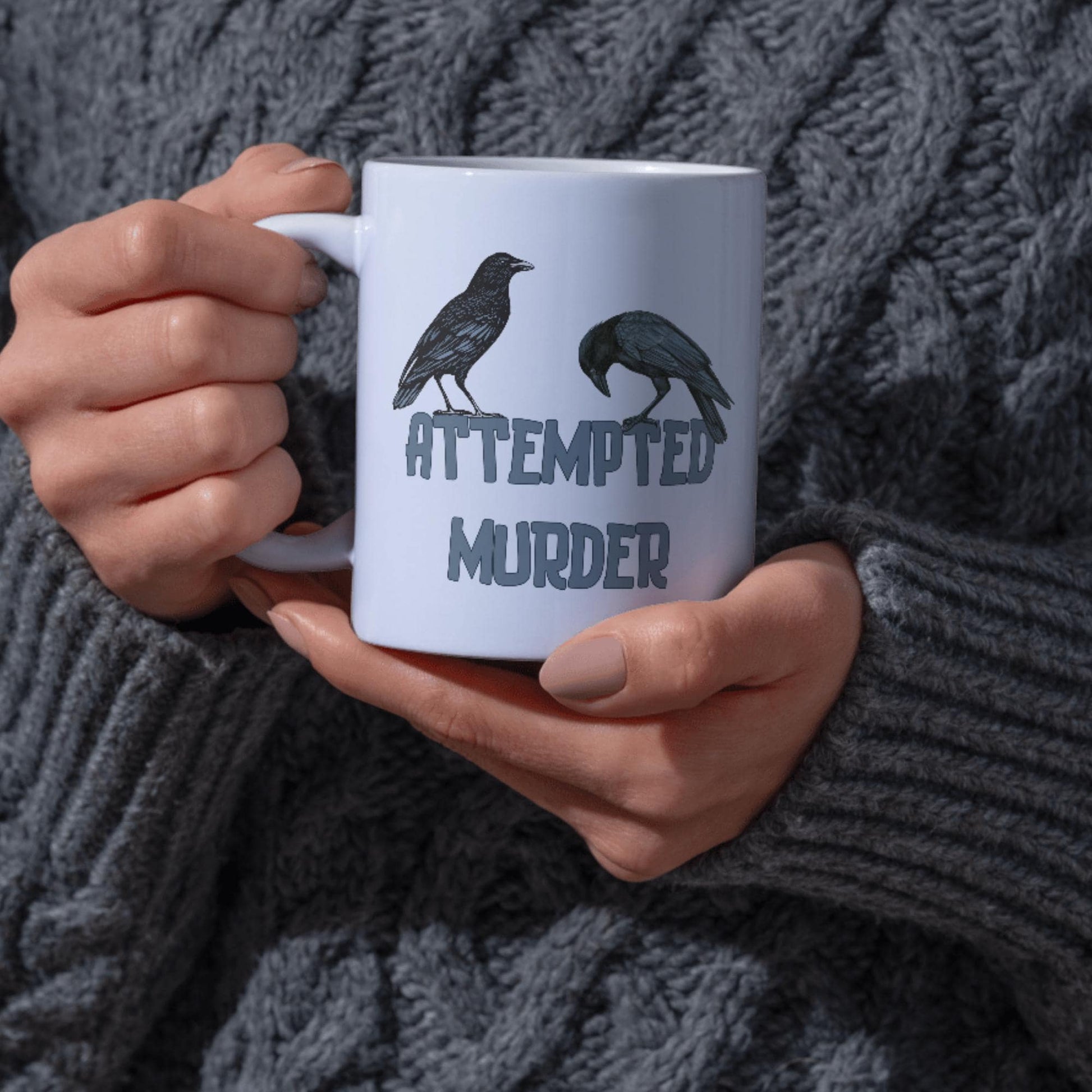Crow Mug, Murder on the Dancefloor, Corvid Mug, Funny Crow Lover Gift, Ornithologist Gift, Bird Watcher Gift Mug