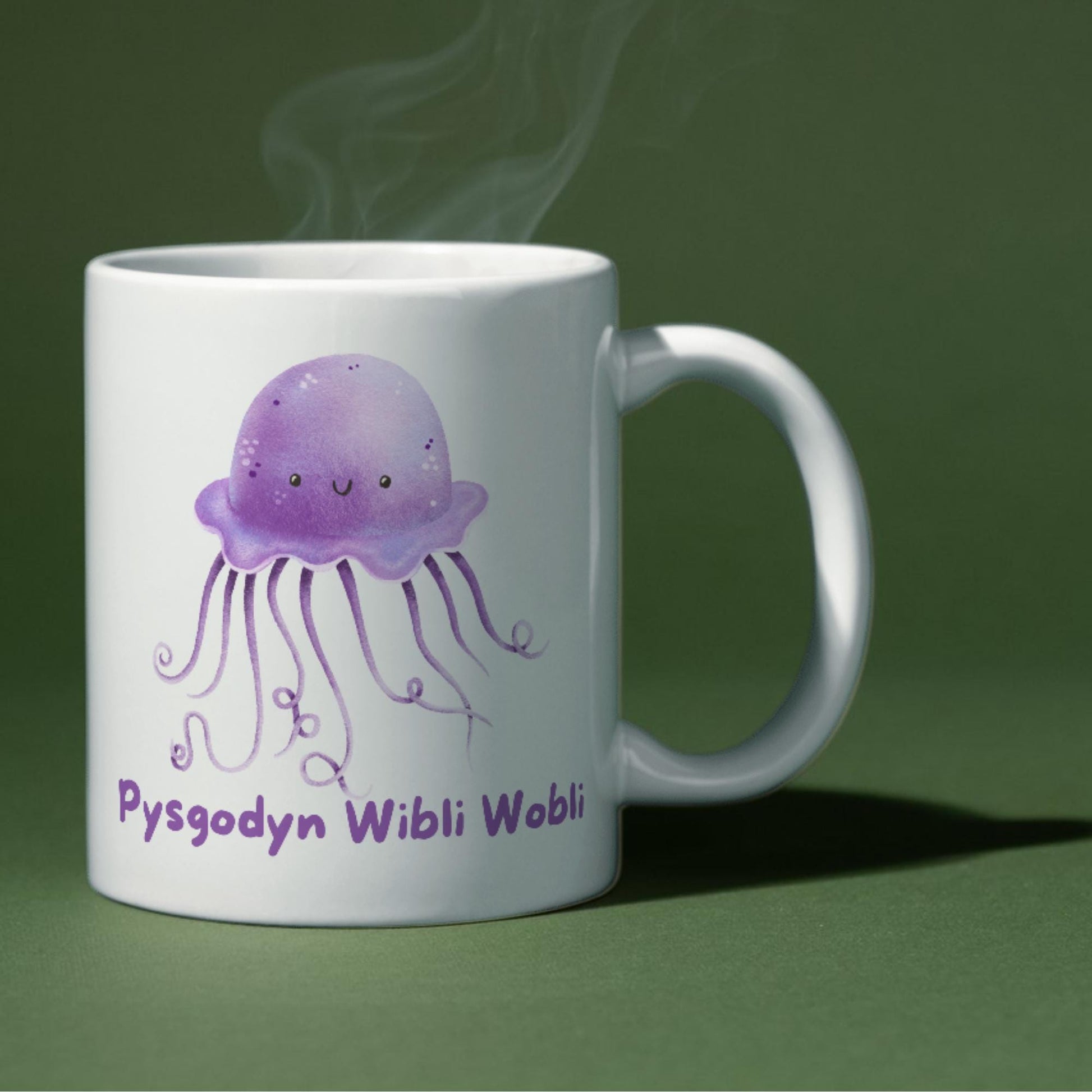 Welsh Language Mug, Jellyfish, Great Gift Mug, Funny Welsh Mug, Wales Mug, Cute Jellyfish, Cymraeg, Gift for Welsh Person