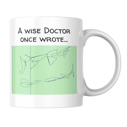 Doctors Mug, Funny Gift for Dr, Secret Santa, Prescription Mug, Pharmacist Mug, Nurse Mug, Christmas Gift for Dr, Doctors Handwriting