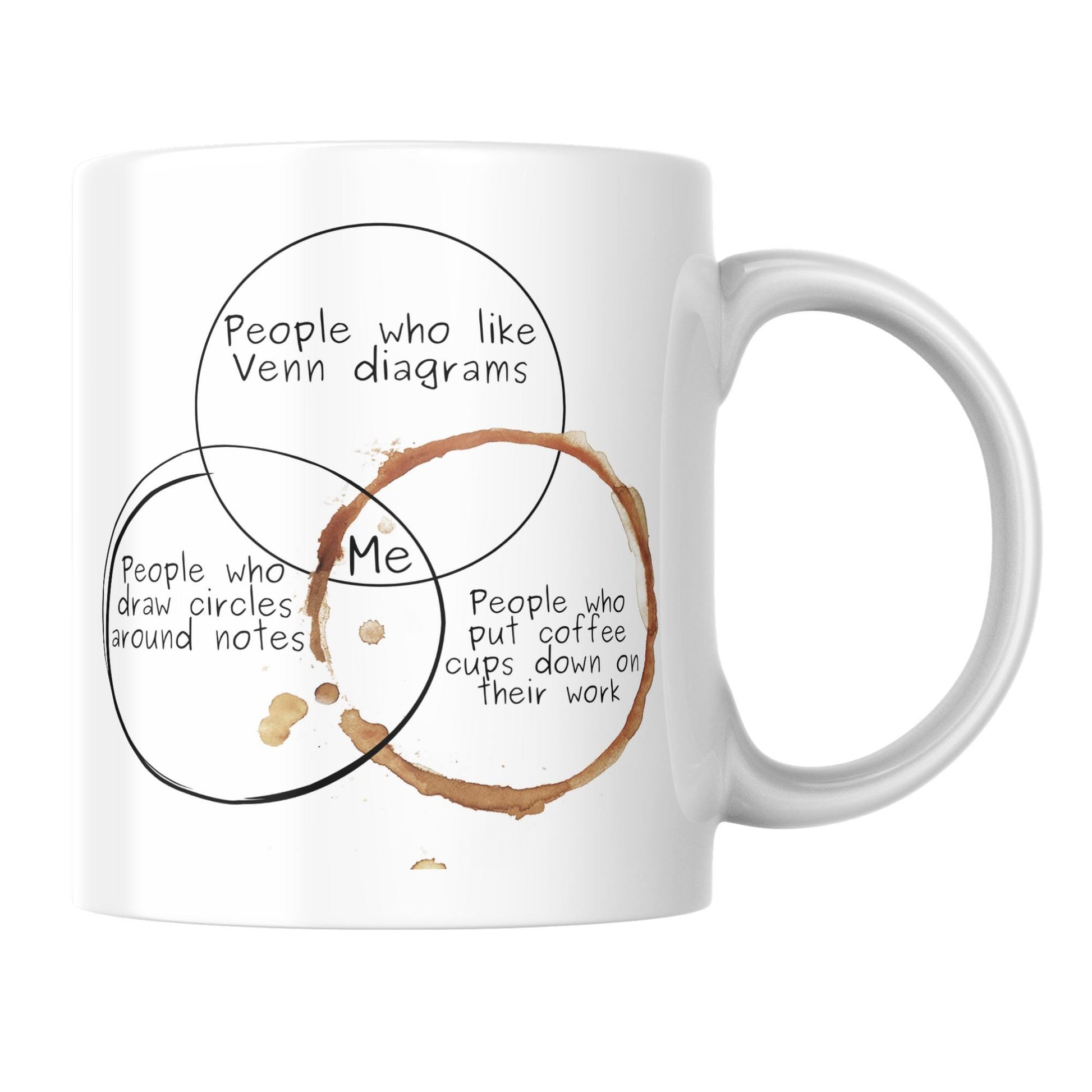 Funny Venn Diagram mug, Nerdy Coffee Mug Gift Idea, Funny Secret Santa Mug, Geeky Coffee Mug, Mathematician Gift Mug