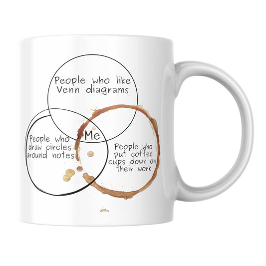 Funny Venn Diagram mug, Nerdy Coffee Mug Gift Idea, Funny Secret Santa Mug, Geeky Coffee Mug, Mathematician Gift Mug