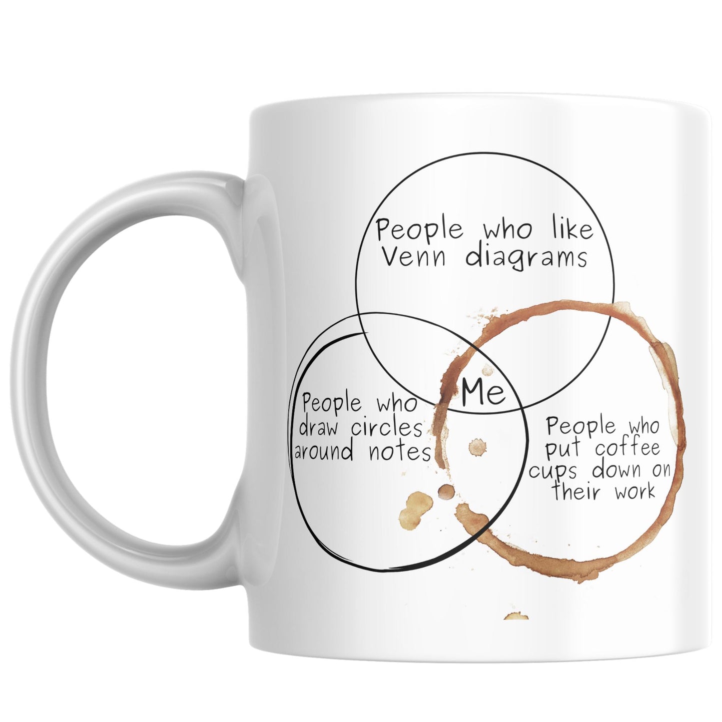Funny Venn Diagram mug, Nerdy Coffee Mug Gift Idea, Funny Secret Santa Mug, Geeky Coffee Mug, Mathematician Gift Mug