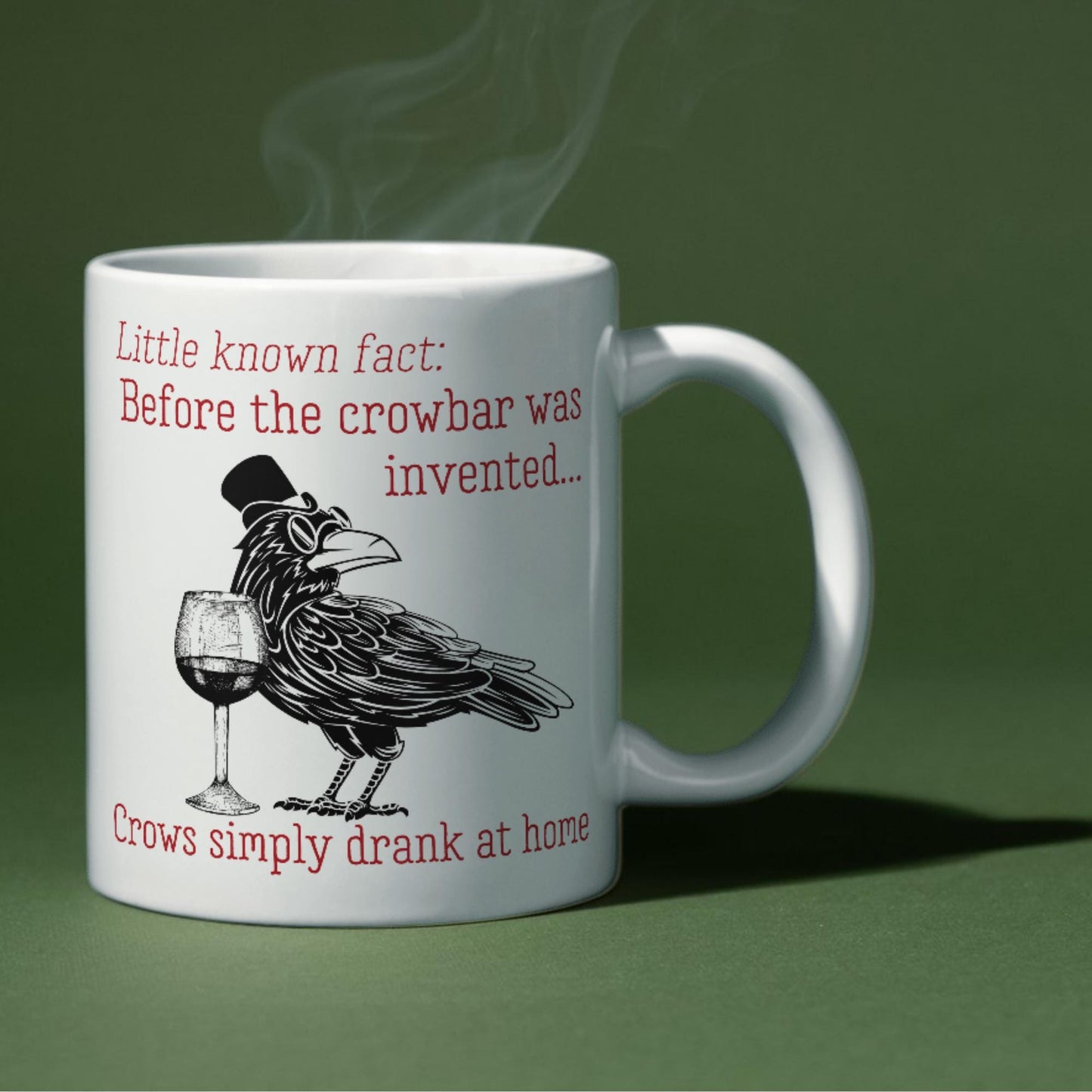 Dad Joke Crow Mug, Corvid, Great Gift For Crow Lovers, Corvid Mug, Ornithologist Mug, Gothic Mug, Funny Gift for Christmas, Vintage Style