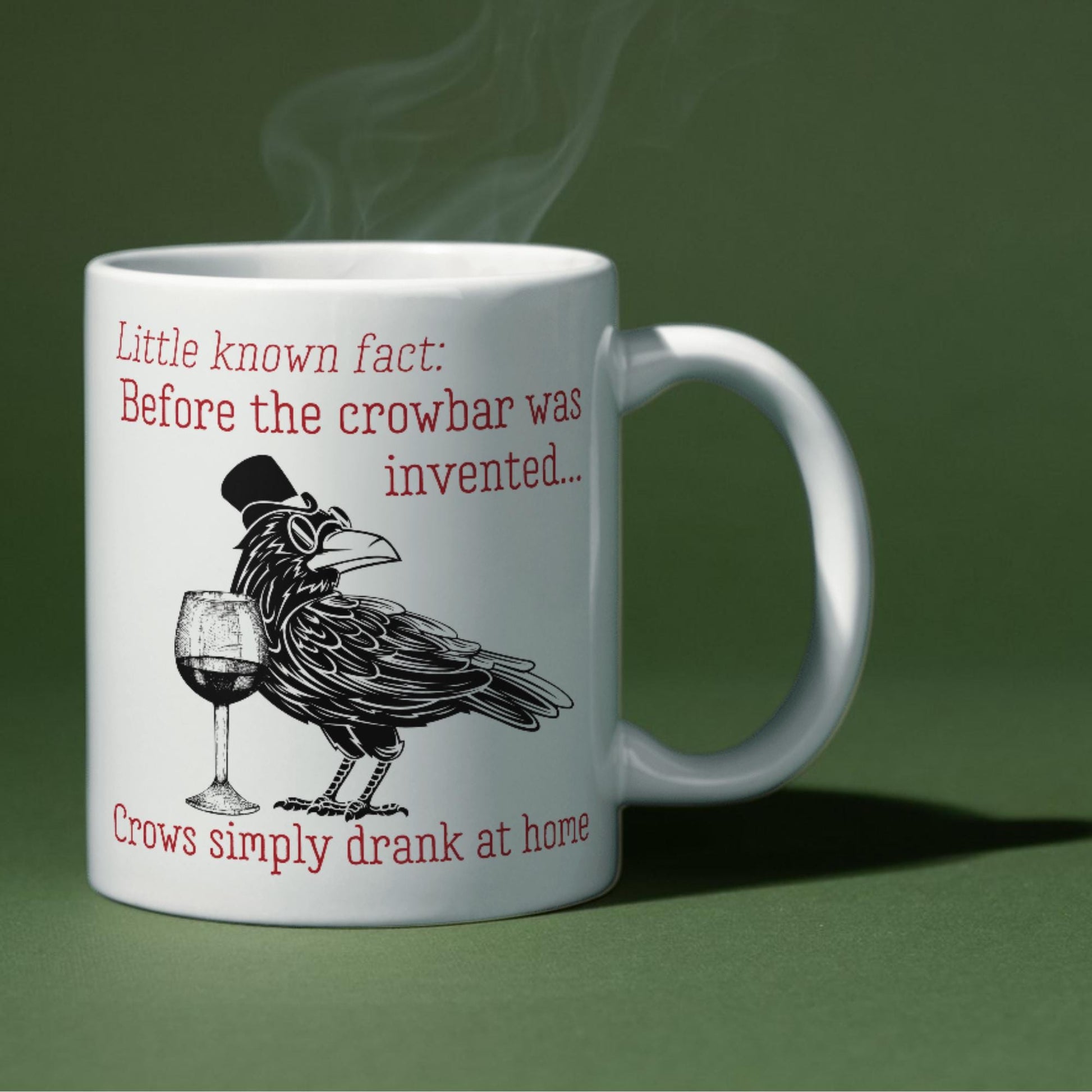 Dad Joke Crow Mug, Corvid, Great Gift For Crow Lovers, Corvid Mug, Ornithologist Mug, Gothic Mug, Funny Gift for Christmas, Vintage Style