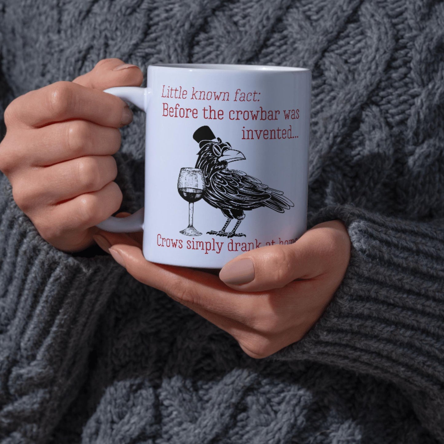 Dad Joke Crow Mug, Corvid, Great Gift For Crow Lovers, Corvid Mug, Ornithologist Mug, Gothic Mug, Funny Gift for Christmas, Vintage Style