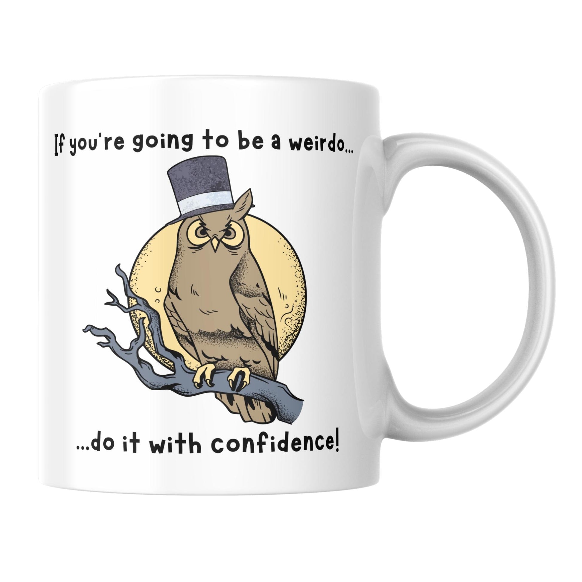 Weirdo Mug Owl Design, Great Gift Mug, Mug For Brother, Mug For Friend, Mug for Brother, Owl Lover Gift, Stay Weird, Funny Mug, Secret Santa