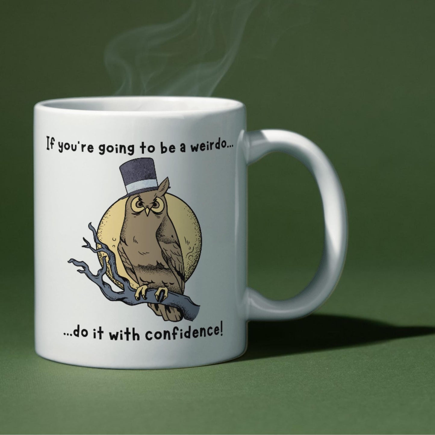 Weirdo Mug Owl Design, Great Gift Mug, Mug For Brother, Mug For Friend, Mug for Brother, Owl Lover Gift, Stay Weird, Funny Mug, Secret Santa