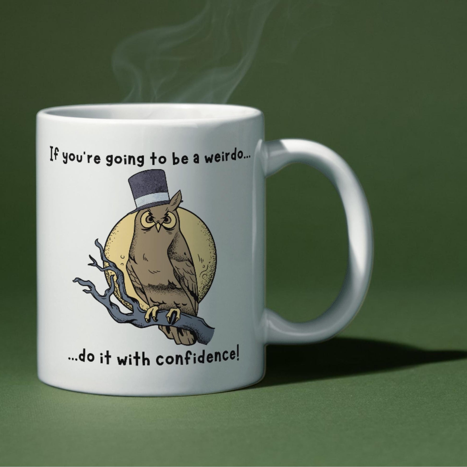 Weirdo Mug Owl Design, Great Gift Mug, Mug For Brother, Mug For Friend, Mug for Brother, Owl Lover Gift, Stay Weird, Funny Mug, Secret Santa