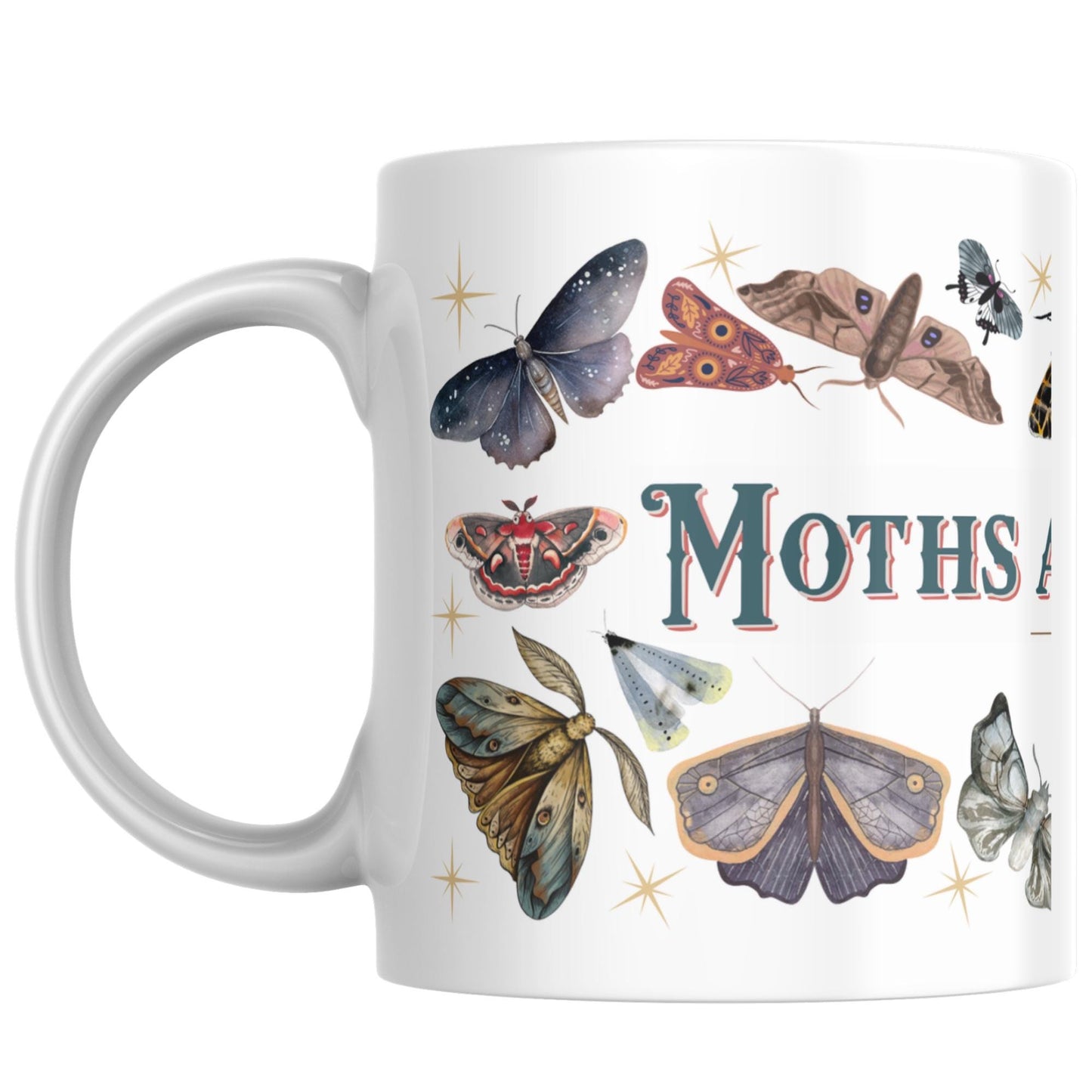 Gothic Moth Mug, Moths are Goths, Witch Mug, Great Gift Mug, Wicca Mug, Lepidopterist Gift, Secret Santa, Moth Lover Gift