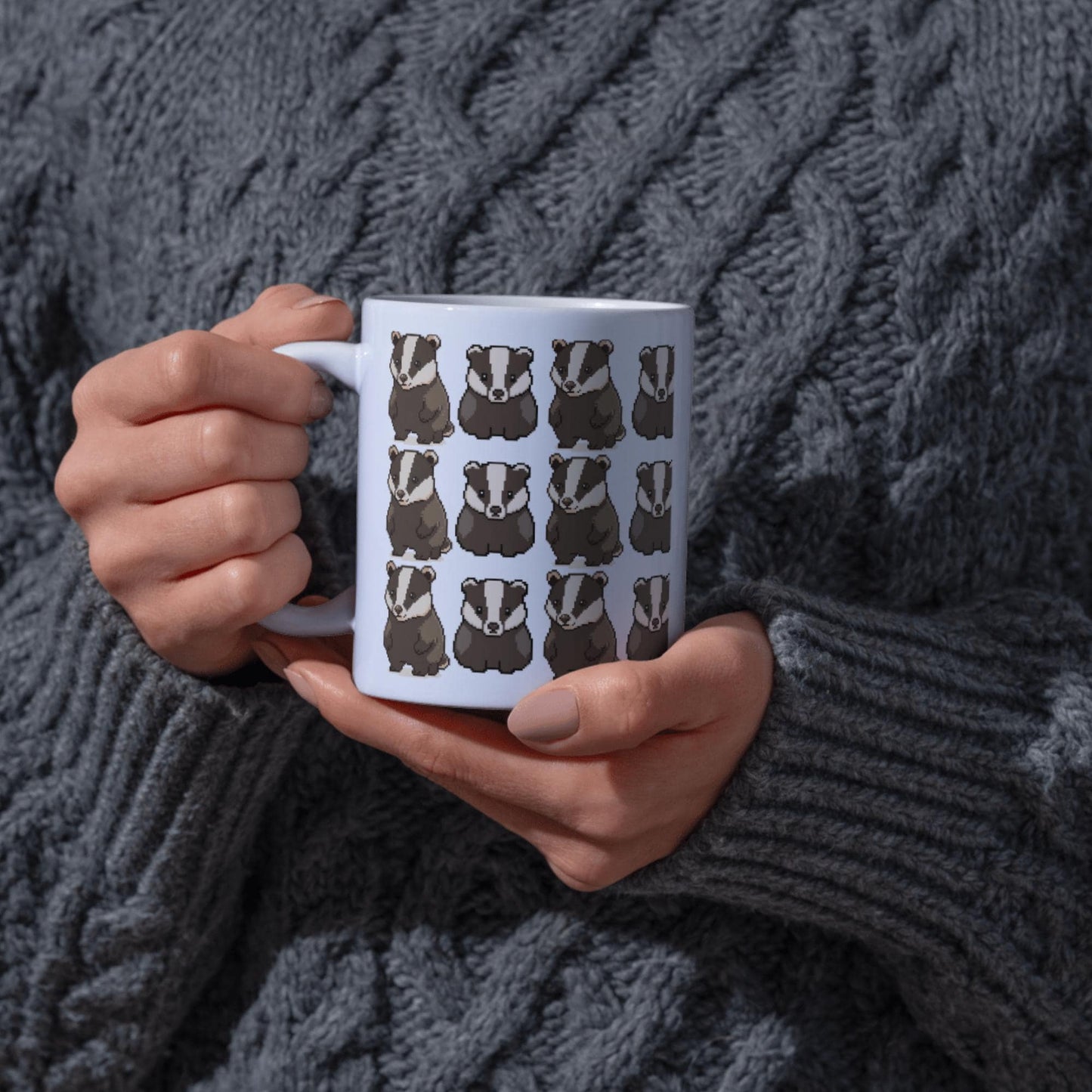 Meme Mug, Retro Badger Badger Mushroom, Albino Blacksheep, Viral Video Mug, Mr Weebl, Secret Santa Gift for Computer Nerd