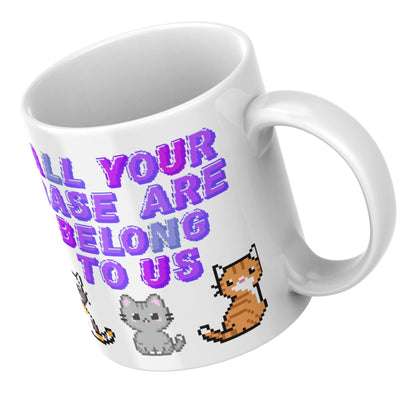 Meme Mug, All of your base are belong to us, Viral Video Mug, Secret Santa Gift for Computer Nerd, 90's Video Game