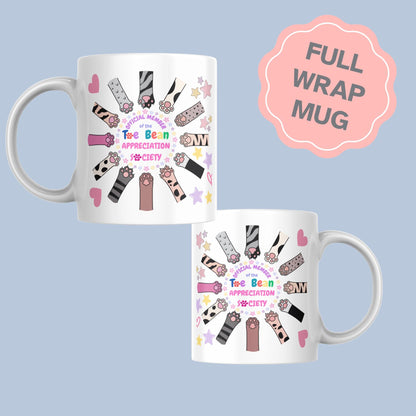 Cat Lover mug, Paw Print, Gift for Cat Owner, Toe Beans, Christmas Present, Secret Santa