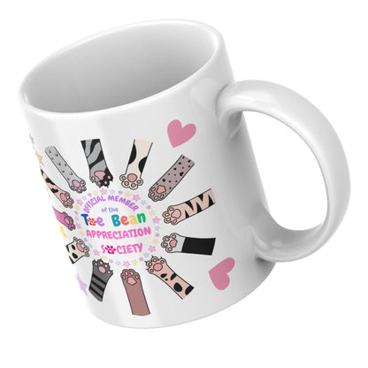 Cat Lover mug, Paw Print, Gift for Cat Owner, Toe Beans, Christmas Present, Secret Santa