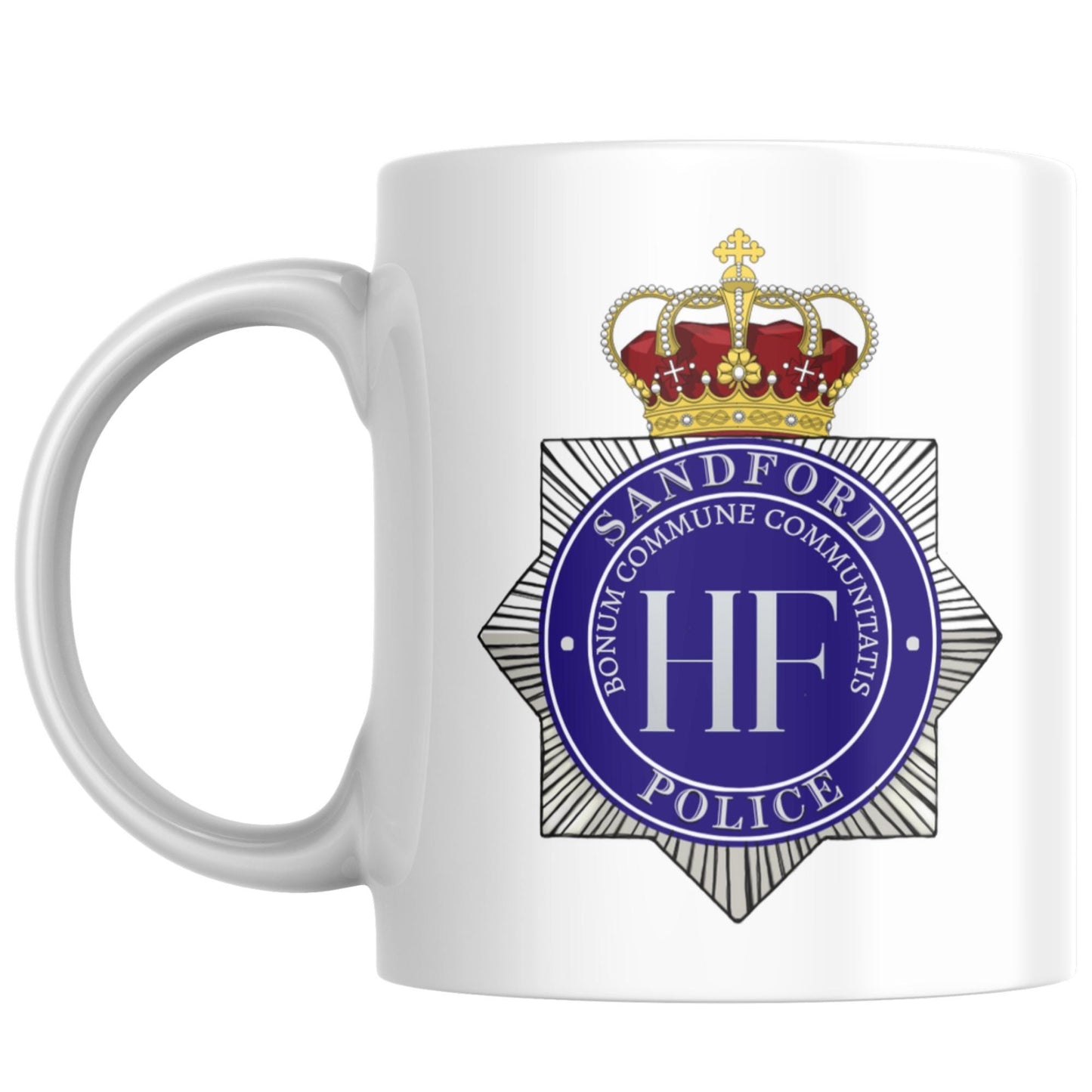 Hot Fuzz Police Badge Mug, Cornetto trilogy, Hot Fuzz Gift, Movie Buff Gift, Funny Movie Mug, The Greater Good, Sandford Police Mug