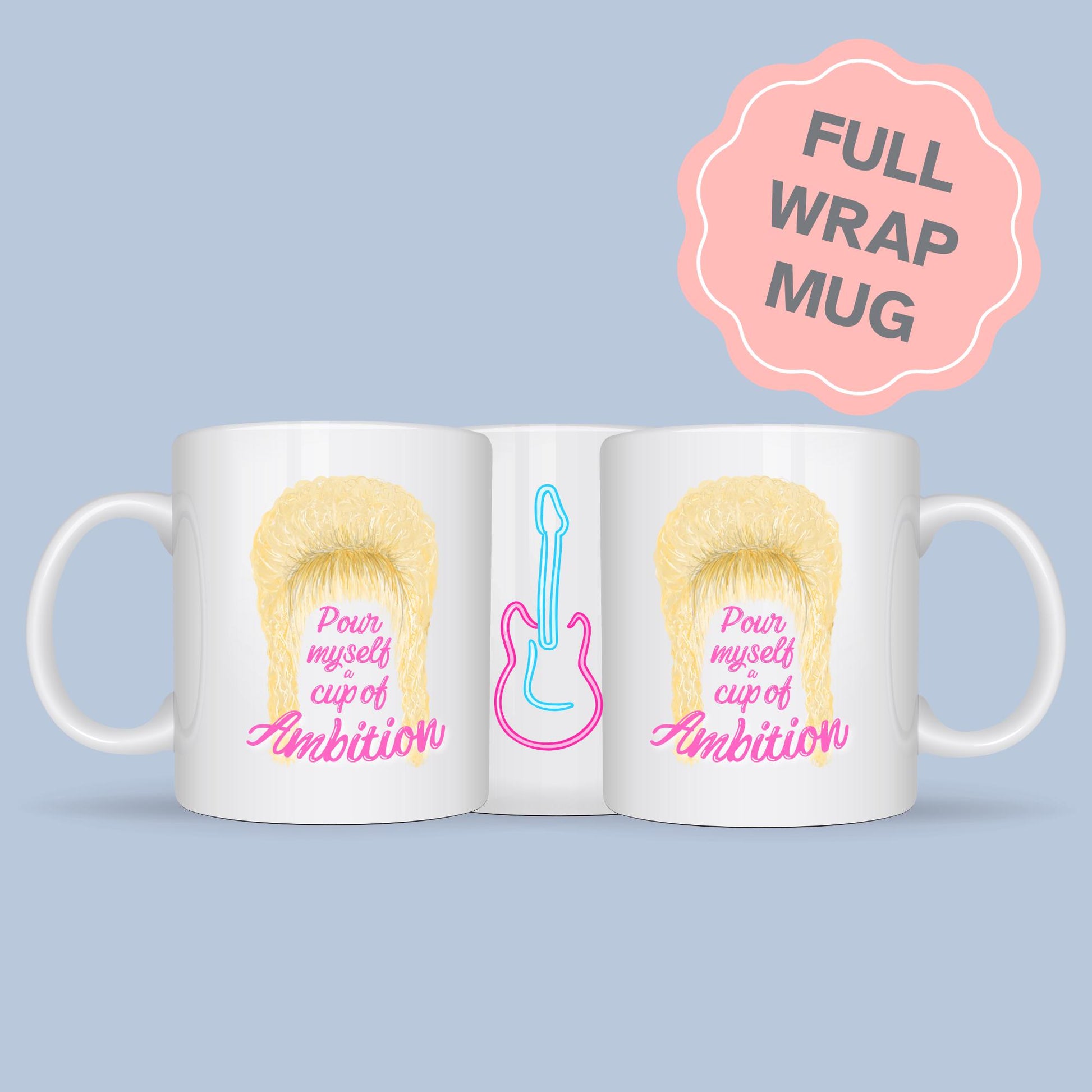 Country Music Mug, Dolly Inspired Country and Western, 9-5 Mug, Christmas Gift for Parton Fans, Pour Myself a Cup of Ambition