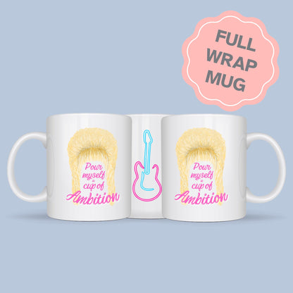 Country Music Mug, Dolly Inspired Country and Western, 9-5 Mug, Christmas Gift for Parton Fans, Pour Myself a Cup of Ambition