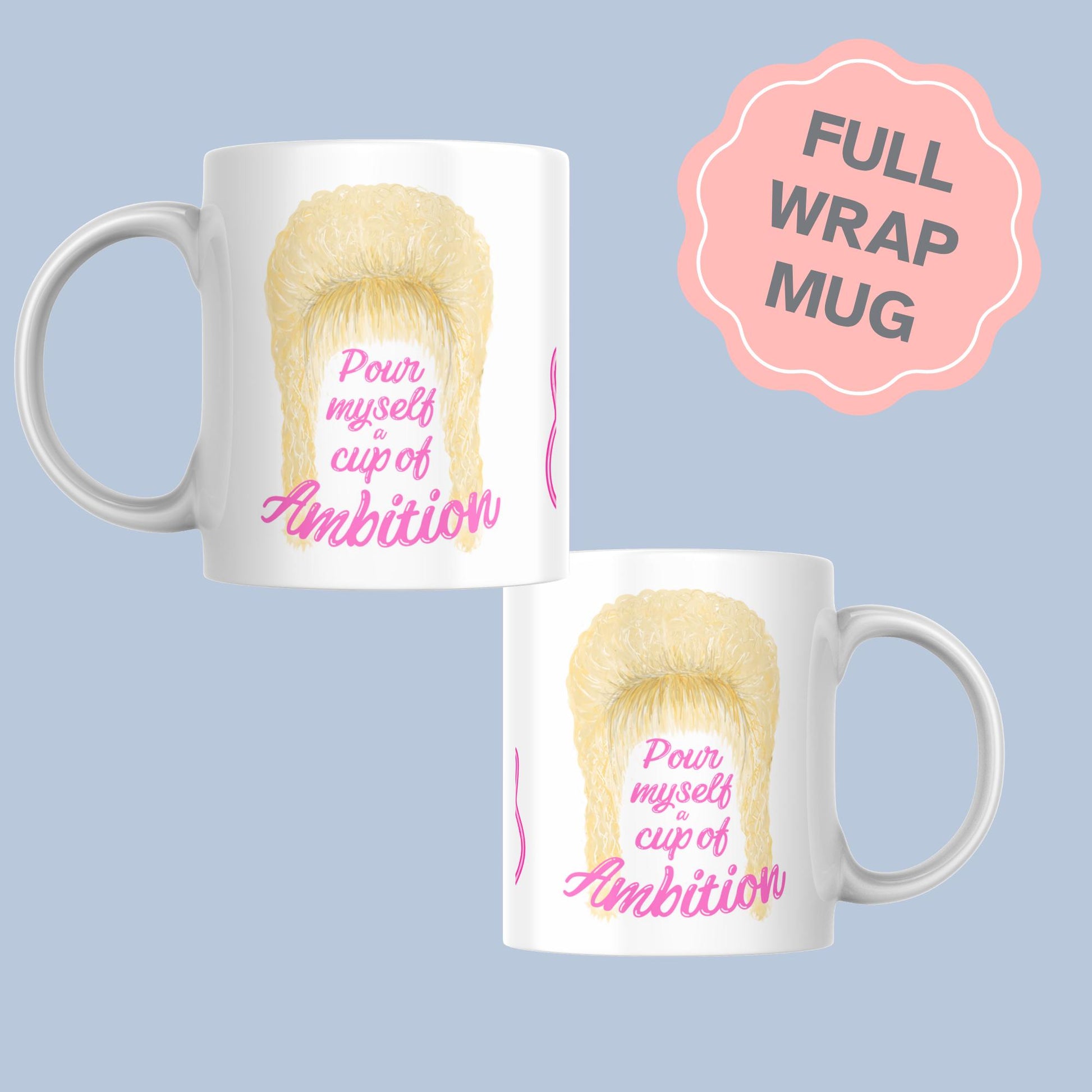 Country Music Mug, Dolly Inspired Country and Western, 9-5 Mug, Christmas Gift for Parton Fans, Pour Myself a Cup of Ambition