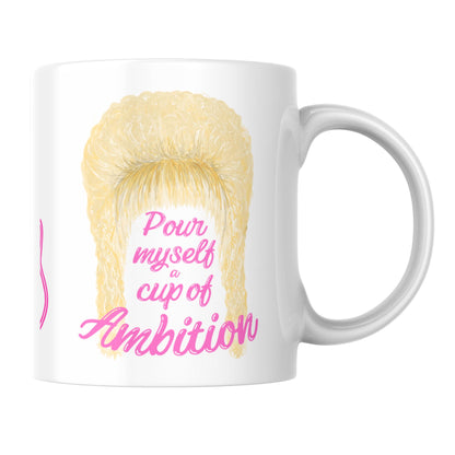 Country Music Mug, Dolly Inspired Country and Western, 9-5 Mug, Christmas Gift for Parton Fans, Pour Myself a Cup of Ambition