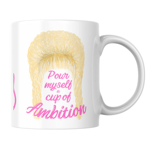 Country Music Mug, Dolly Inspired Country and Western, 9-5 Mug, Christmas Gift for Parton Fans, Pour Myself a Cup of Ambition