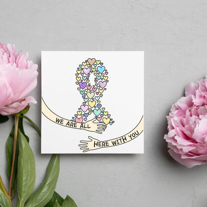 Encouragement Card for Cancer Patients, Cancer Support Card, We Are With You, Get Well Soon Card, Breast Cancer, Cancer Treatment