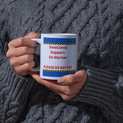 Funny Office Gift, Emotional Support Co-Worker, Secret Santa Gift Mug, Work Bestie Gift, Work Wife Gift, Work Mug for Office Bestie