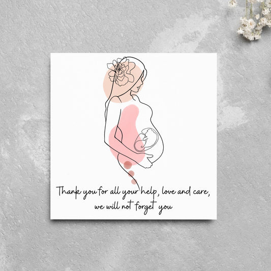 Thank You Card for Midwife, Card for Birth Centre, Thank You Card for Doula Card for Birth Partner, Thank You Midwifery Unit, Thank you SCBU