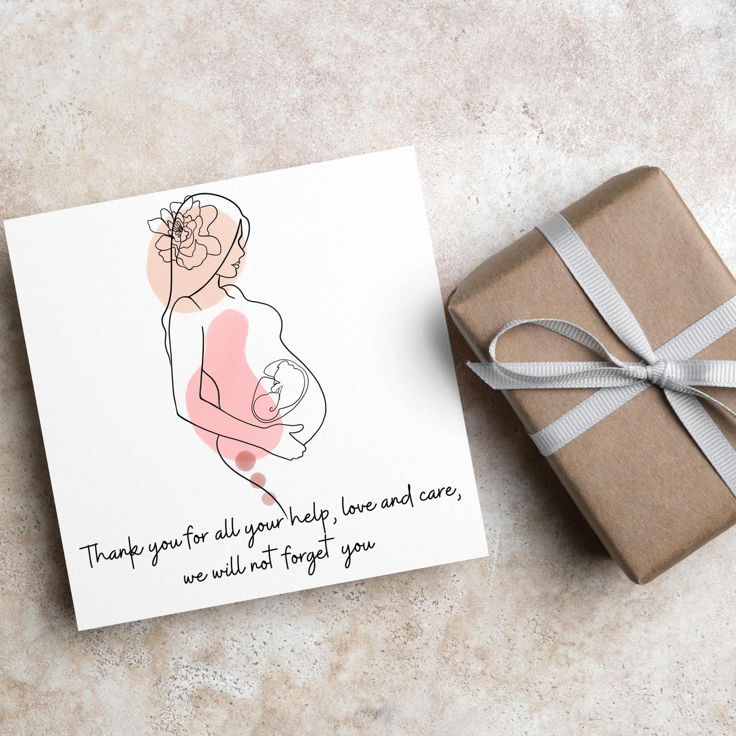 Thank You Card for Midwife, Card for Birth Centre, Thank You Card for Doula Card for Birth Partner, Thank You Midwifery Unit, Thank you SCBU