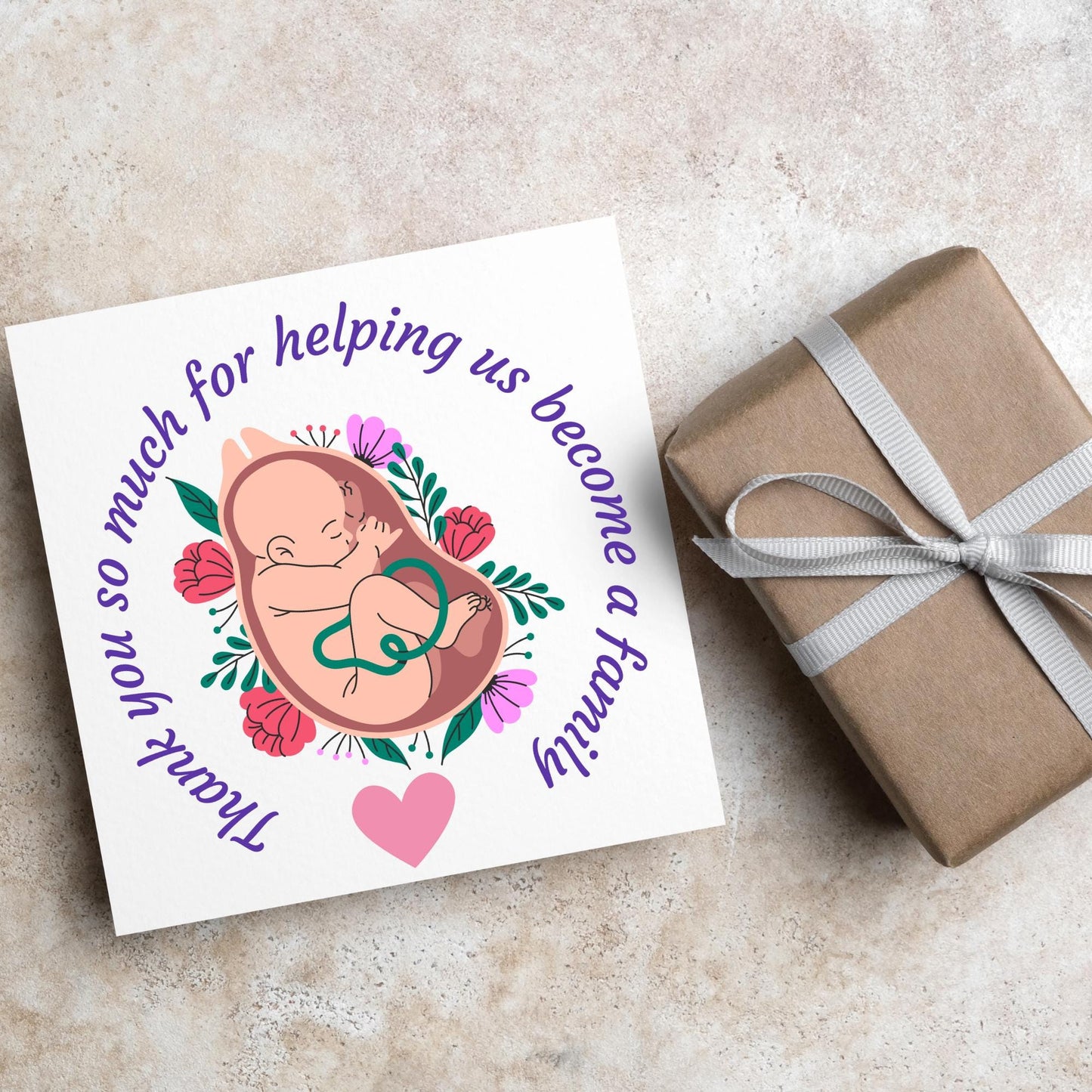 Thank You Card for Midwife, Card for Birth Centre, Thank You Card for Doula Card for Birth Partner, Thank You Midwifery Unit, Thank you SCBU