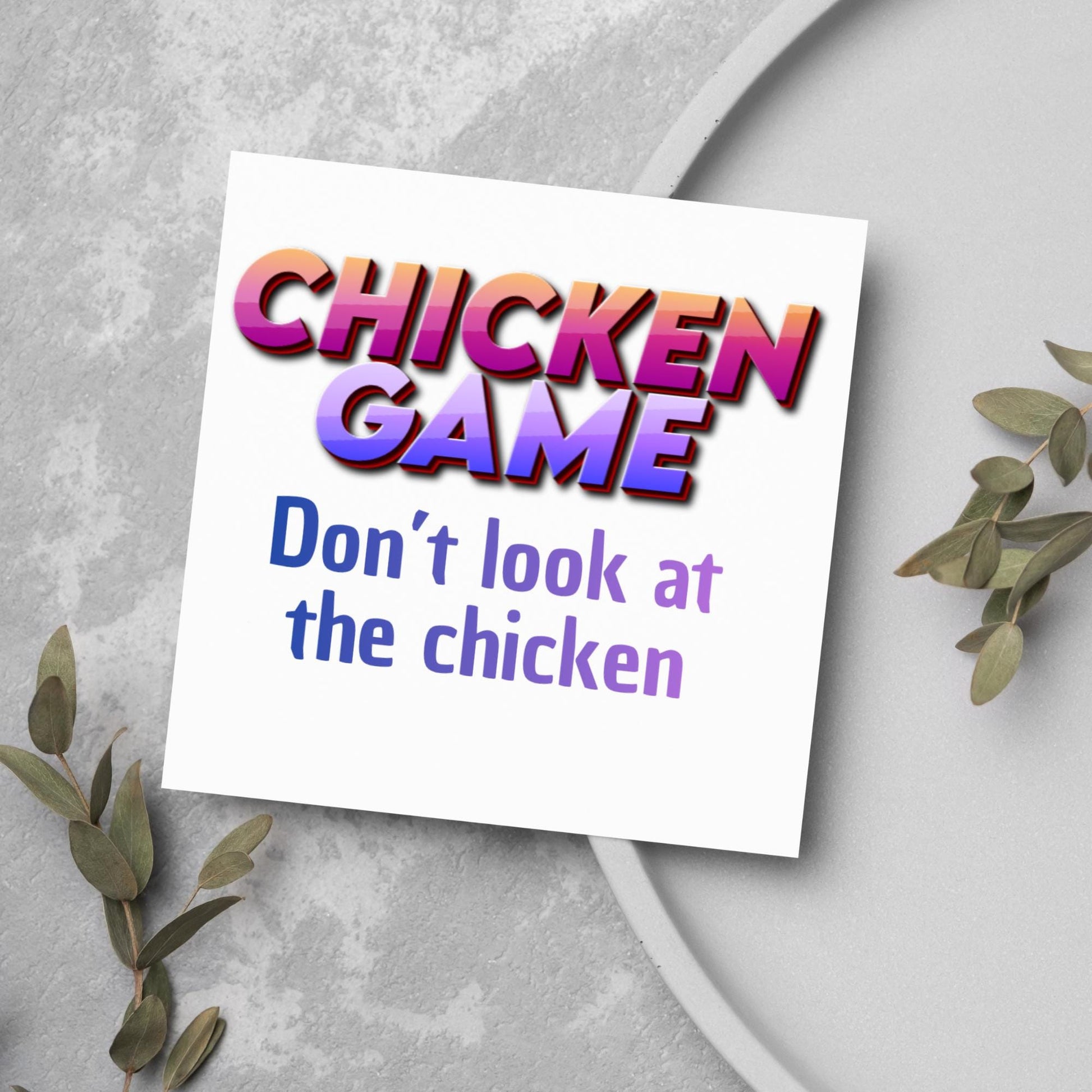 Funny Dad Joke Card, Chicken Card, Birthday Card, Any Occasion Card, Card for Him, Cartoon Card, Chicken Game, Silly Card, Card for Brother