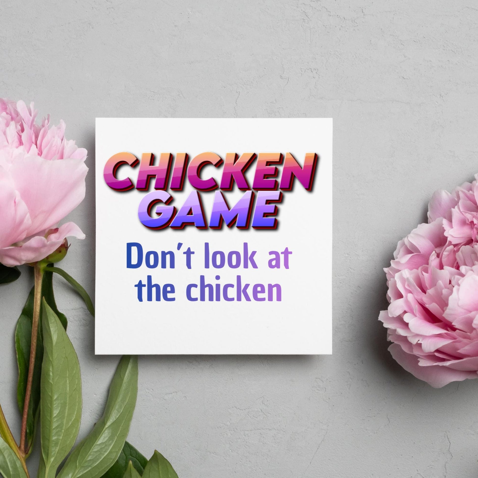 Funny Dad Joke Card, Chicken Card, Birthday Card, Any Occasion Card, Card for Him, Cartoon Card, Chicken Game, Silly Card, Card for Brother