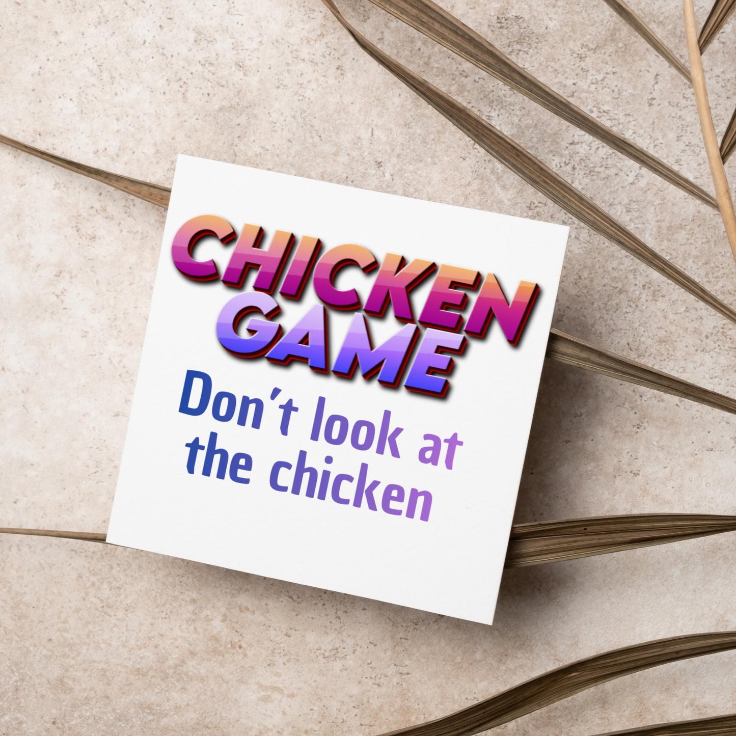 Funny Dad Joke Card, Chicken Card, Birthday Card, Any Occasion Card, Card for Him, Cartoon Card, Chicken Game, Silly Card, Card for Brother