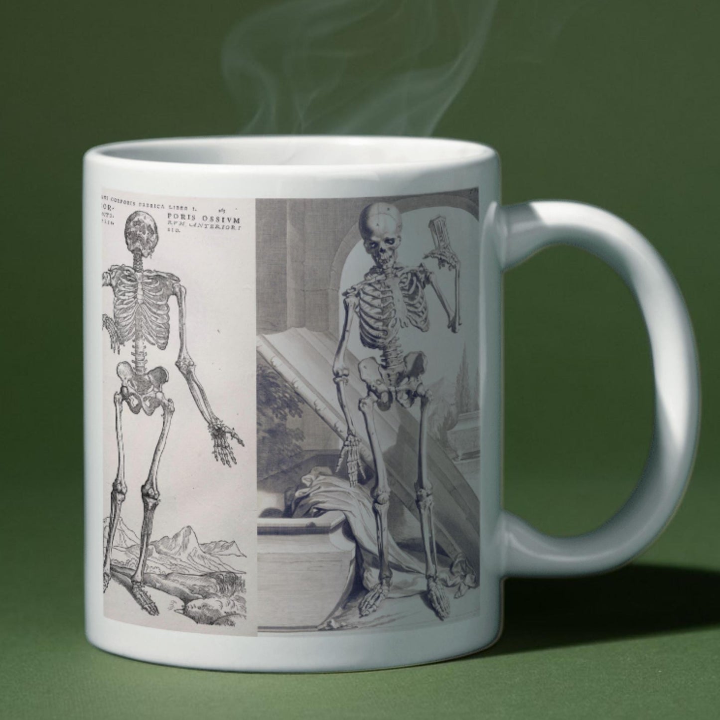 Andreas Vesalius Mug, Gift for Dr, Anatomy Mug, De Humani Corporis Fabrica, Human Anatomy Art Mug, Mug for Goths, Gothic Mug, History Mug