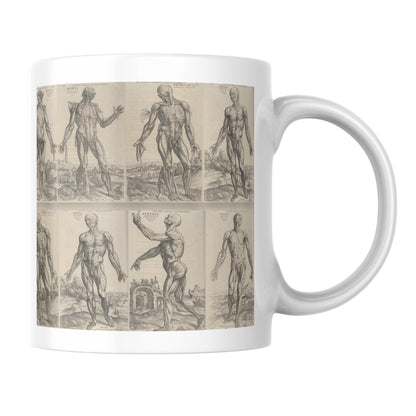 Andreas Vesalius Mug, Gift for Dr, Anatomy Mug, De Humani Corporis Fabrica, Human Anatomy Art Mug, Mug for Goths, Gothic Mug, History Mug