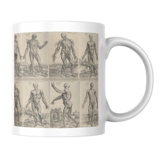 Andreas Vesalius Mug, Gift for Dr, Anatomy Mug, De Humani Corporis Fabrica, Human Anatomy Art Mug, Mug for Goths, Gothic Mug, History Mug