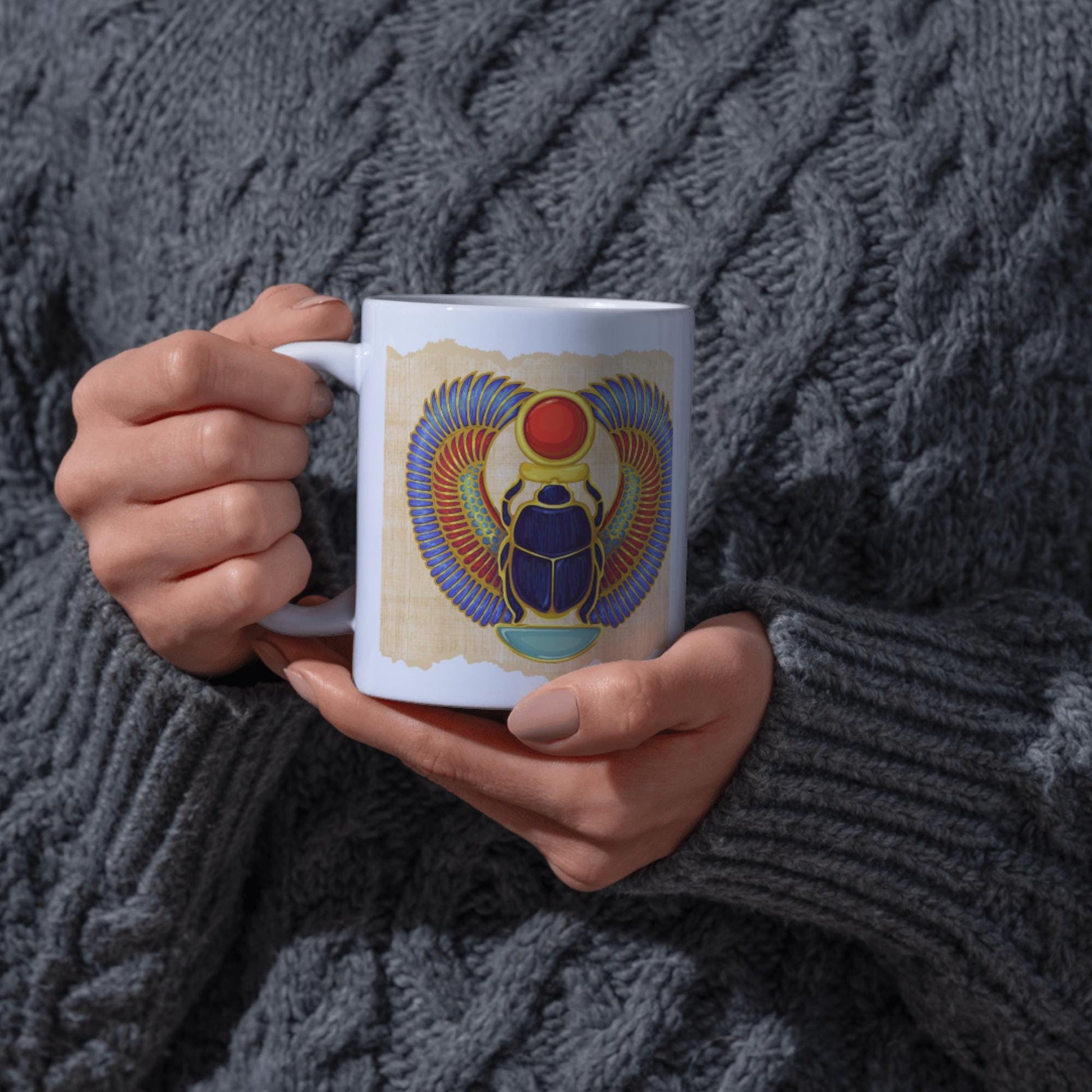 Personalised Ancient Egypt Mug, Name Mug, Archaeology, History Mug, Mug for Egyptologist, Mug for Archaeologist, Ankh Mug, Scarab Mug