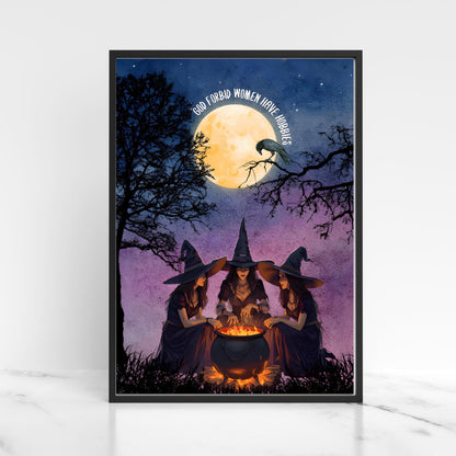 Witchcraft Wall Art, Coven Poster, Quirky Home Decor, Wicca Poster Art, Gothic Print, Home Decor, Witches Art, Gift For Friend, Secret Santa