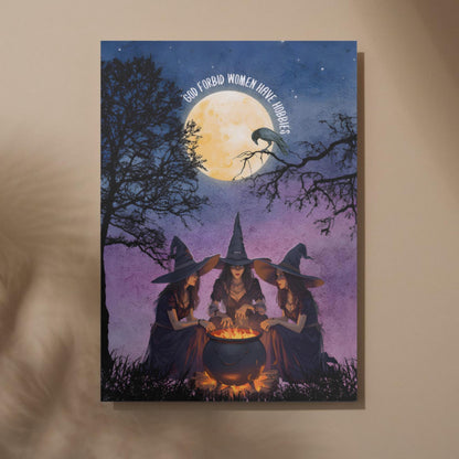 Witchcraft Wall Art, Coven Poster, Quirky Home Decor, Wicca Poster Art, Gothic Print, Home Decor, Witches Art, Gift For Friend, Secret Santa