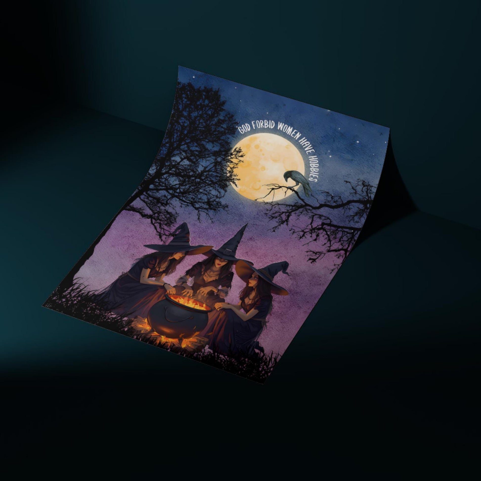 Witchcraft Wall Art, Coven Poster, Quirky Home Decor, Wicca Poster Art, Gothic Print, Home Decor, Witches Art, Gift For Friend, Secret Santa