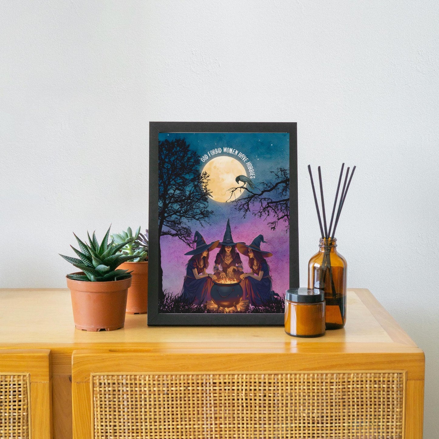 Witchcraft Wall Art, Coven Poster, Quirky Home Decor, Wicca Poster Art, Gothic Print, Home Decor, Witches Art, Gift For Friend, Secret Santa