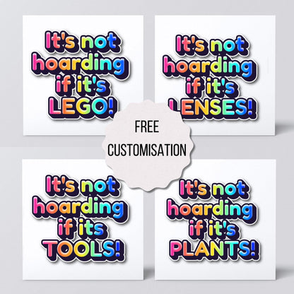 Card for Collectors, Hoarder Card, Custom Hobby Card, Birthday Card, Card for Crafter, Card For Musician, Card for Photographer